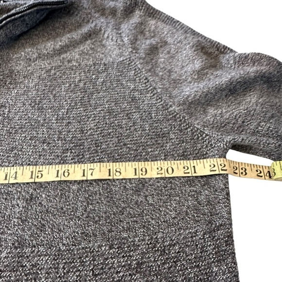 SMARTWOOL RIPPLE RIDGE HALF ZIP CHARCOAL GREY MERINO BLEND SWEATER - Picture 13 of 16